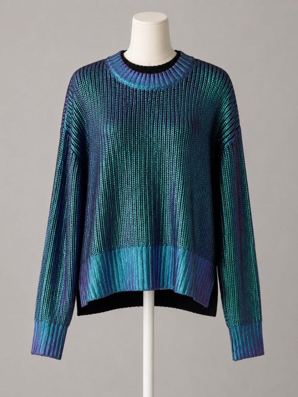 Beach Riot Callie Metallic Galaxy Shine Crewneck Sweater Size XS